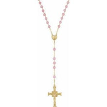 Load image into Gallery viewer, Gold Filled Rose Quartz Rosary