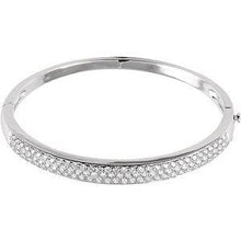 Load image into Gallery viewer, 3 CTW Diamond Pave' Bangle 7" Bracelet