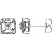 Load image into Gallery viewer, .075 CTW Diamond Filigree Earrings