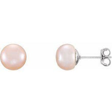 Load image into Gallery viewer, 5-6 mm White Freshwater Cultured Pearl Earrings