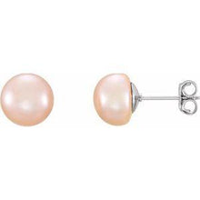 Load image into Gallery viewer, 5-6 mm White Freshwater Cultured Pearl Earrings
