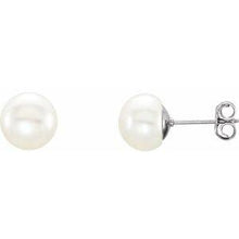 Load image into Gallery viewer, 5-6 mm White Freshwater Cultured Pearl Earrings