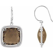 Load image into Gallery viewer, Rose De France Quartz Rope Design Earrings