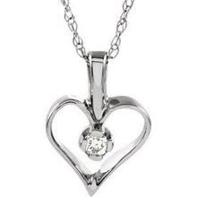 Load image into Gallery viewer, .03 CTW Diamond Heart 18" Necklace