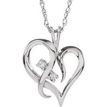Load image into Gallery viewer, .03 CTW Diamond Heart 18" Necklace