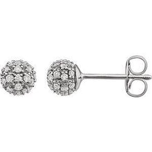 Load image into Gallery viewer, 1/4 CTW Diamond Cluster Earrings