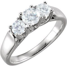 1 CTW Diamond Three-Stone Anniversary Band