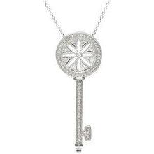 Load image into Gallery viewer, 3/8 CTW Diamond Key 18" Necklace