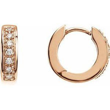 Load image into Gallery viewer, 1/6 CTW Diamond Hoop Earrings
