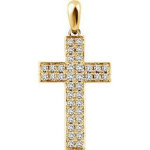Load image into Gallery viewer, 1/4 CTW Diamond Cross Pendant