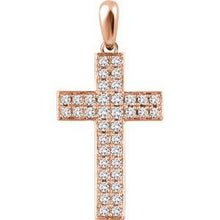Load image into Gallery viewer, 1/4 CTW Diamond Cross Pendant