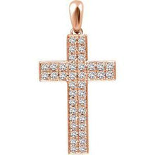 Load image into Gallery viewer, 1/4 CTW Diamond Cross Pendant