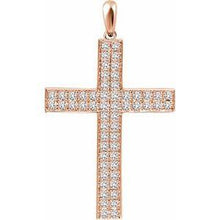 Load image into Gallery viewer, 1/4 CTW Diamond Cross Pendant