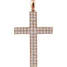 Load image into Gallery viewer, 1/4 CTW Diamond Cross Pendant