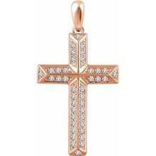 Load image into Gallery viewer, 1/4 CTW Diamond Cross Pendant