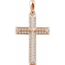 Load image into Gallery viewer, 1/4 CTW Diamond Cross Pendant