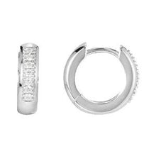 Load image into Gallery viewer, 1/6 CTW Diamond Hoop Earrings