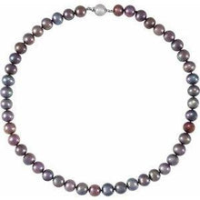 Load image into Gallery viewer, Black Freshwater Cultured Pearl 7.75" Bracelet