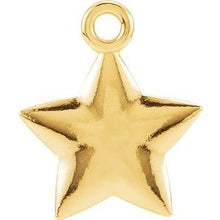 Load image into Gallery viewer, 15.75x9.75 mm Puffed Star Charm with Jump Ring