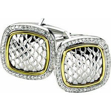 Load image into Gallery viewer, 1/2 CTW Diamond Snake Print Cuff Links