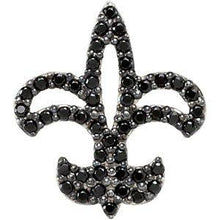 Load image into Gallery viewer, Black Spinel Fleur-De-Lis Pendant