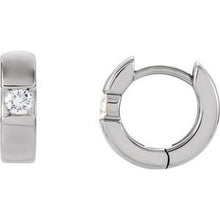 Load image into Gallery viewer, 1/5 CTW Diamond Hinged Hoop Earrings