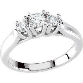 1/2 CTW Diamond Three-Stone Anniversary Band