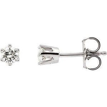 Load image into Gallery viewer, 1/2 CTW Diamond 6-Prong Stud Earrings
