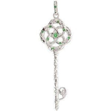 Load image into Gallery viewer, Tsavorite Garnet Key Pendant