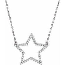 Load image into Gallery viewer, 1/5 CTW Diamond Star 16" Necklace
