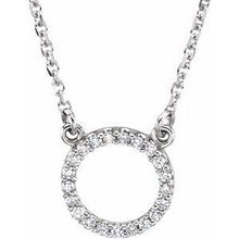 Load image into Gallery viewer, 1/10 CTW Diamond Circle 16" Necklace