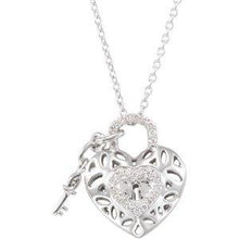 Load image into Gallery viewer, 1/6 CTW Diamond Heart 18" Necklace