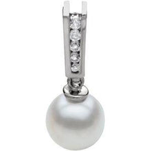 Load image into Gallery viewer, Akoya Cultured Pearl & .07 CTW Diamond Pendant