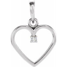 Load image into Gallery viewer, .03 CTW Diamond Heart Pendant