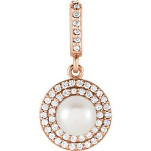 Load image into Gallery viewer, Freshwater Cultured Pearl & 1/8 CTW Diamond Pendant
