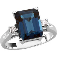 Load image into Gallery viewer, London Blue Topaz & Diamond Accented Ring
