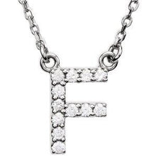 Load image into Gallery viewer, Initial A 1/8 CTW Diamond 16" Necklace