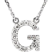 Load image into Gallery viewer, Initial A 1/8 CTW Diamond 16" Necklace
