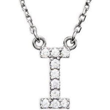 Load image into Gallery viewer, Initial A 1/8 CTW Diamond 16" Necklace