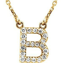 Load image into Gallery viewer, Initial A 1/8 CTW Diamond 16" Necklace