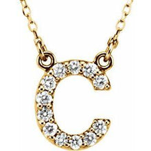 Load image into Gallery viewer, Initial A 1/8 CTW Diamond 16" Necklace