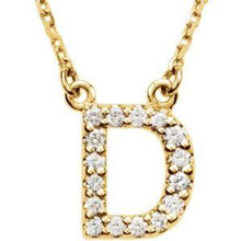 Load image into Gallery viewer, Initial A 1/8 CTW Diamond 16" Necklace