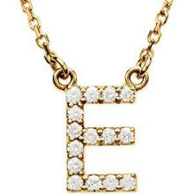 Load image into Gallery viewer, Initial A 1/8 CTW Diamond 16" Necklace