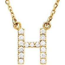 Load image into Gallery viewer, Initial A 1/8 CTW Diamond 16" Necklace