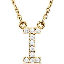 Load image into Gallery viewer, Initial A 1/8 CTW Diamond 16" Necklace