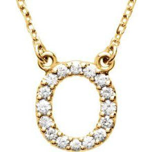 Load image into Gallery viewer, Initial A 1/8 CTW Diamond 16" Necklace