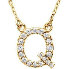 Load image into Gallery viewer, Initial A 1/8 CTW Diamond 16" Necklace