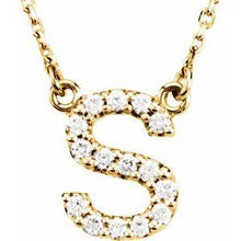 Load image into Gallery viewer, Initial A 1/8 CTW Diamond 16" Necklace