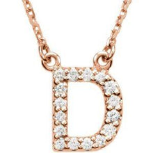 Load image into Gallery viewer, Initial A 1/8 CTW Diamond 16" Necklace