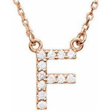 Load image into Gallery viewer, Initial A 1/8 CTW Diamond 16" Necklace